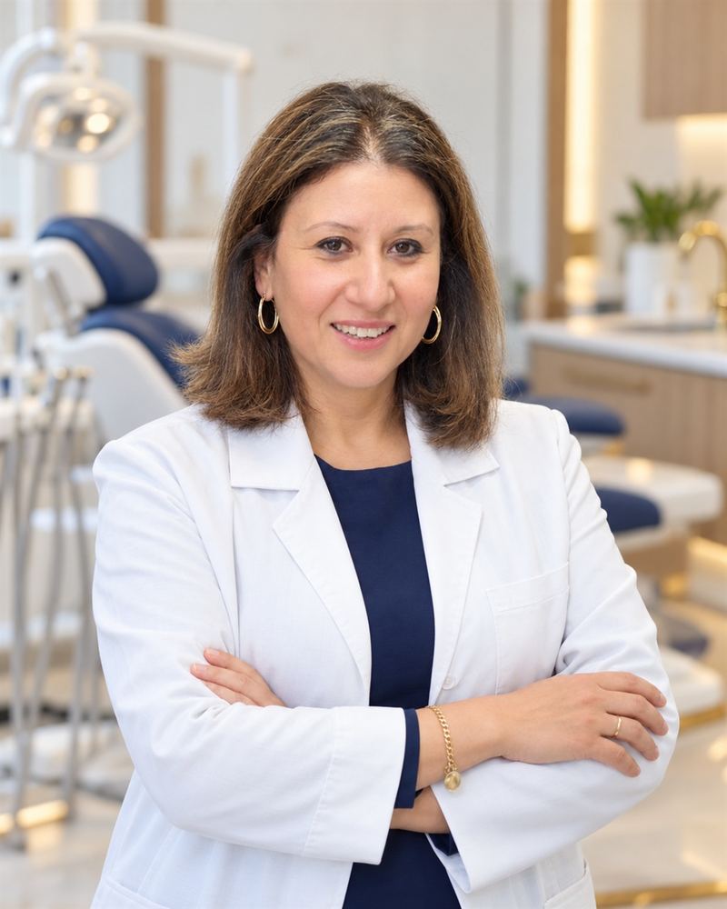 أ.د. نوران محمود عبد النبي، أستاذة التركيبات وزراعة الأسنان، كلية طب الأسنان، جامعة القاهرة